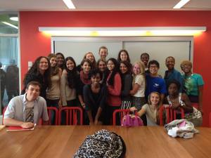 African American feminist activist Jasmine Burnett visited our feminism class this fall (photo credit: Lexie Clinton).