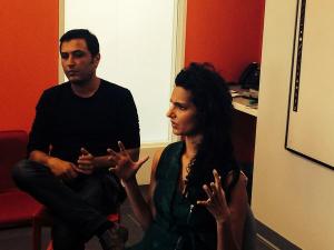 Poorna Jagannathan talking to our feminism class. Photo Credit: Ileana Jiménez